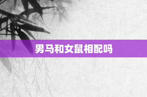 男马和女鼠相配吗