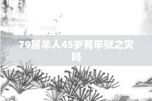 79属羊人45岁有牢狱之灾吗
