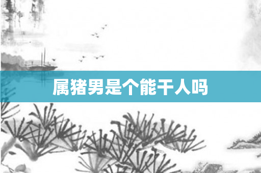属猪男是个能干人吗