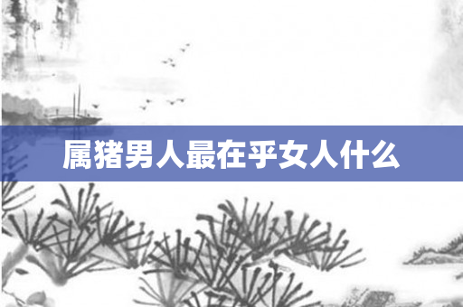 属猪男人最在乎女人什么