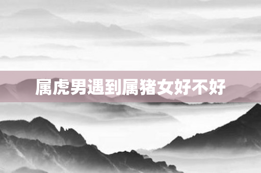 属虎男遇到属猪女好不好