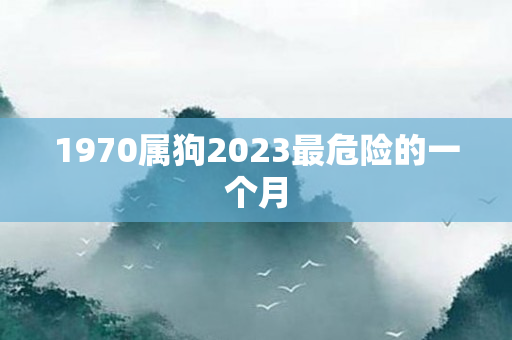 1970属狗2023最危险的一个月