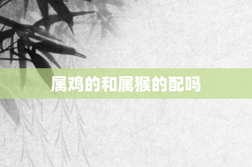 属鸡的和属猴的配吗