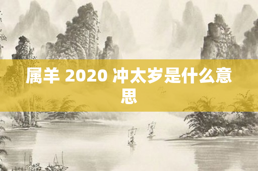 属羊 2020 冲太岁是什么意思
