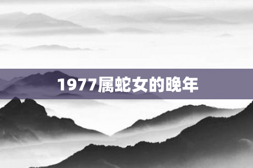 1977属蛇女的晚年