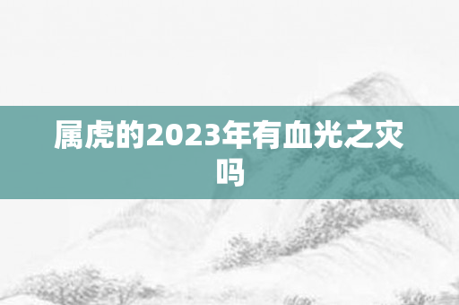 属虎的2023年有血光之灾吗