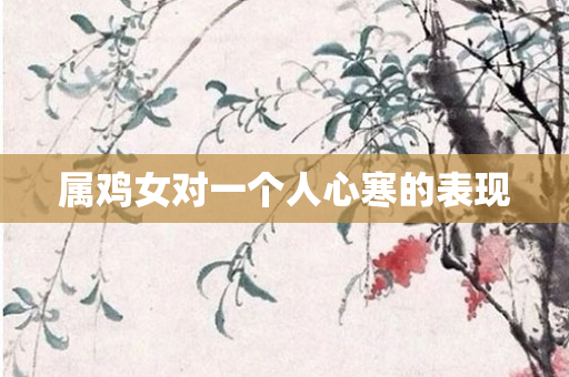 属鸡女对一个人心寒的表现