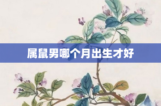 属鼠男哪个月出生才好