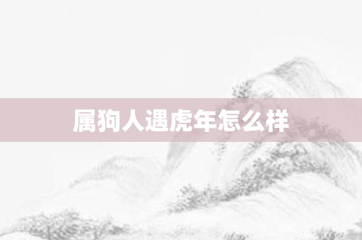 属狗人遇虎年怎么样
