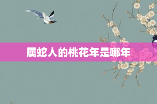 属蛇人的桃花年是哪年