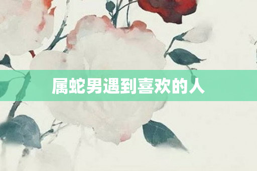 属蛇男遇到喜欢的人