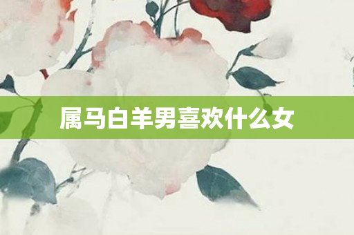 属马白羊男喜欢什么女