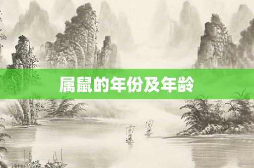 属鼠的年份及年龄