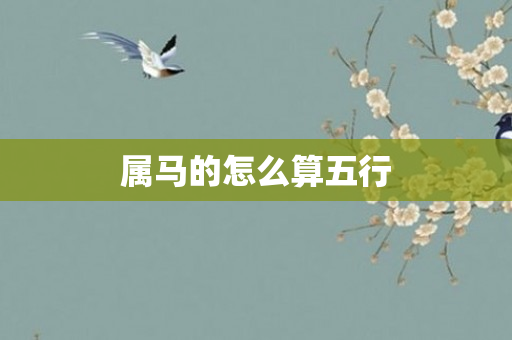 属马的怎么算五行