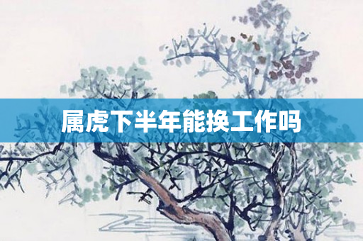 属虎下半年能换工作吗
