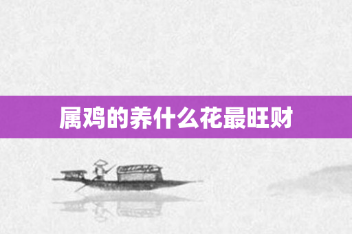 属鸡的养什么花最旺财