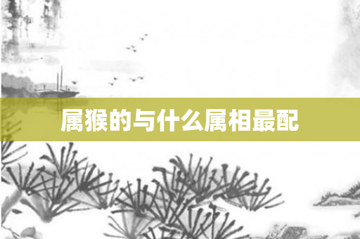 属猴的与什么属相最配