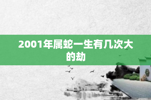 2001年属蛇一生有几次大的劫
