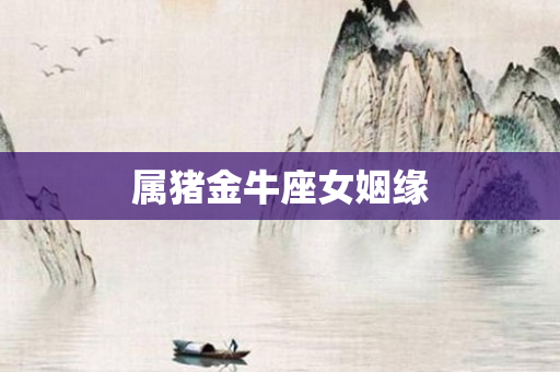 属猪金牛座女姻缘