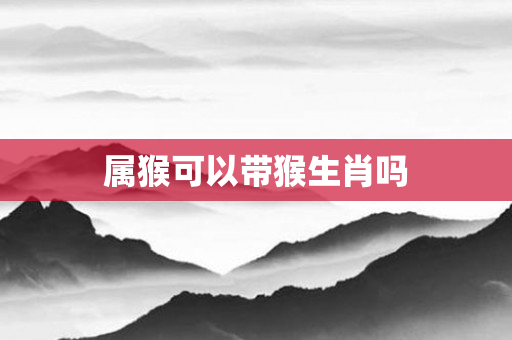 属猴可以带猴生肖吗