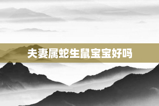 夫妻属蛇生鼠宝宝好吗