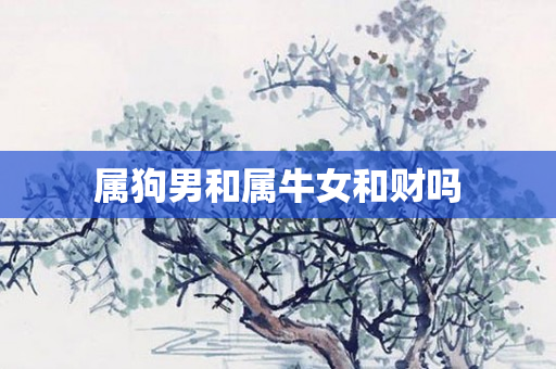 属狗男和属牛女和财吗