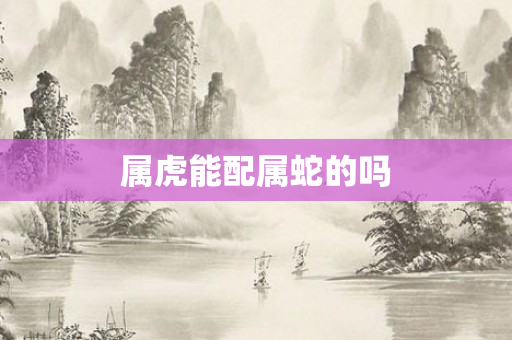 属虎能配属蛇的吗