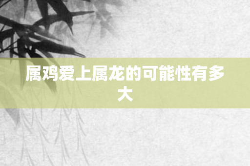 属鸡爱上属龙的可能性有多大