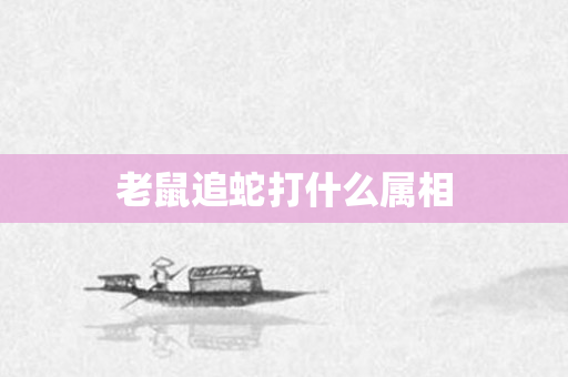 老鼠追蛇打什么属相
