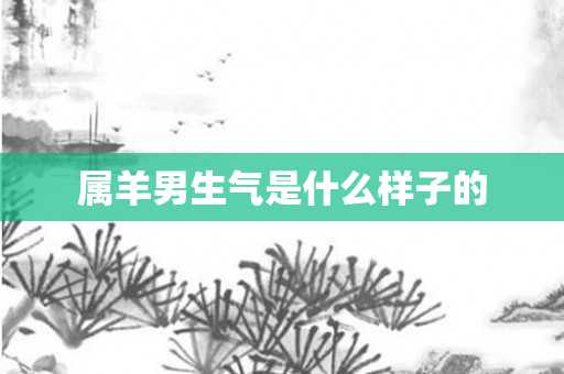 属羊男生气是什么样子的