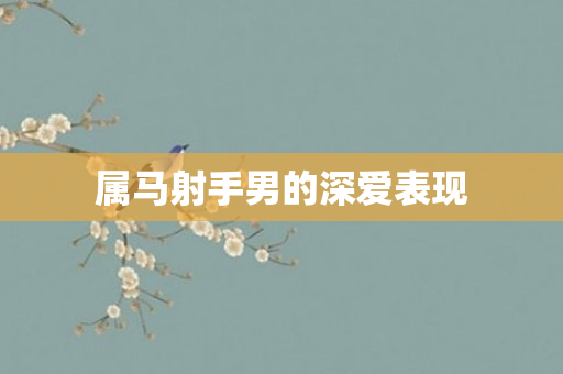 属马射手男的深爱表现