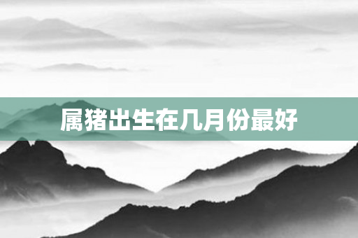 属猪出生在几月份更好