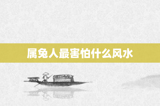 属兔人最害怕什么风水