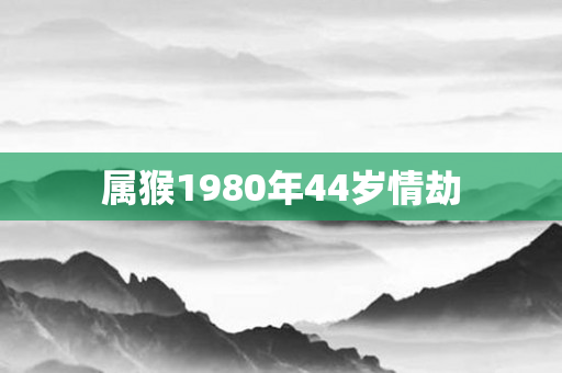 属猴1980年44岁情劫