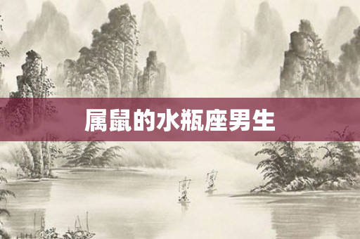 属鼠的水瓶座男生