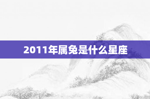 2011年属兔是什么星座