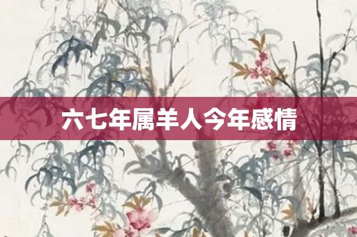 六七年属羊人今年感情