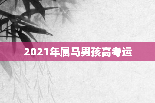 2021年属马男孩高考运