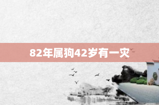 82年属狗42岁有一灾