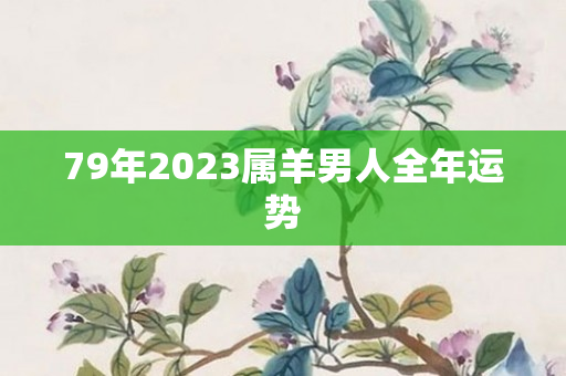 79年2023属羊男人全年运势