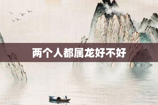 两个人都属龙好不好