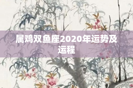 属鸡双鱼座2020年运势及运程