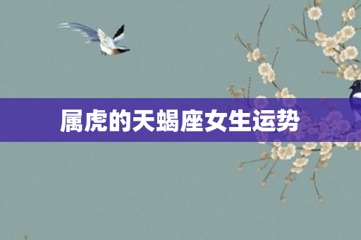 属虎的天蝎座女生运势