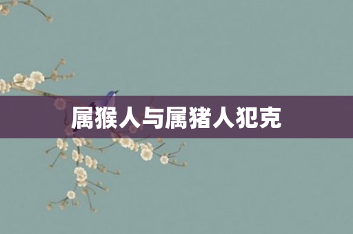 属猴人与属猪人犯克