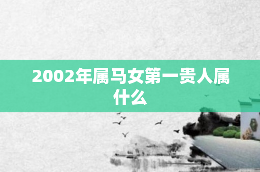 2002年属马女之一贵人属什么