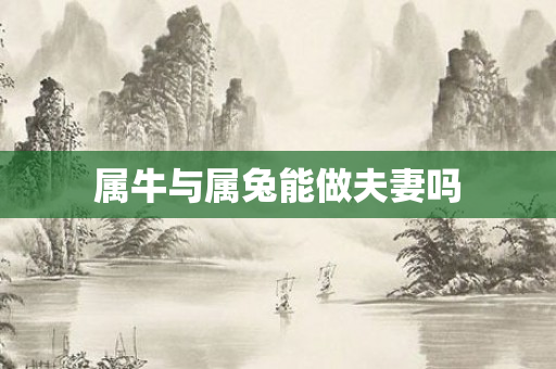 属牛与属兔能做夫妻吗