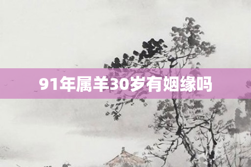 91年属羊30岁有姻缘吗