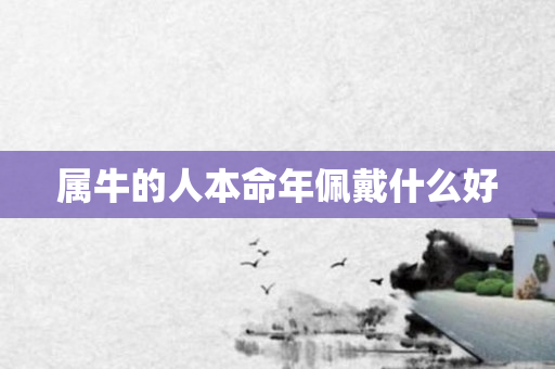 属牛的人本命年佩戴什么好