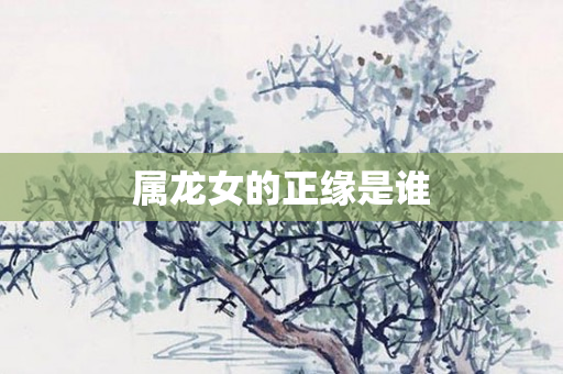 属龙女的正缘是谁