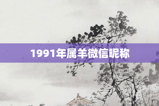 1991年属羊微信昵称